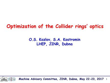 Optimization of the Collider rings’ optics