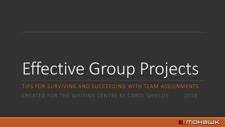 Effective Group Projects