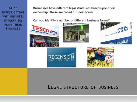 Legal structure of business