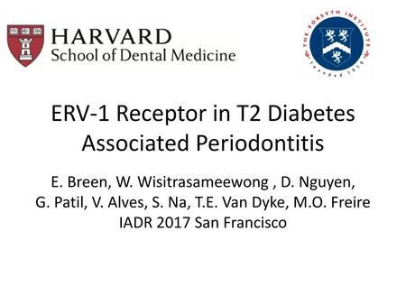 ERV-1 Receptor in T2 Diabetes Associated Periodontitis