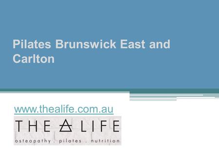 Pilates Brunswick East and Carlton