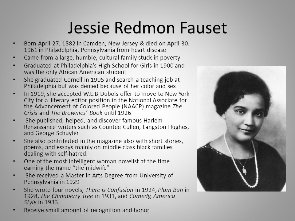 Resultado de imagen para jessie fauset"