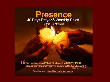 Invest Time in God’s Presence…