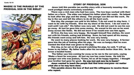 Luke 15 STORY OF PRODIGAL SON