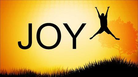 Joy is a wonderful feeling we have when one or all of the following are true:
