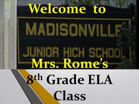 Welcome to FJH! Mrs. Caserta’s ELA Class