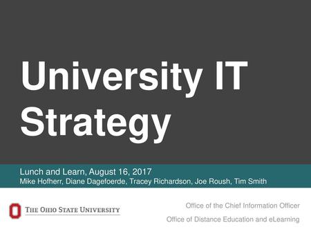 University IT Strategy