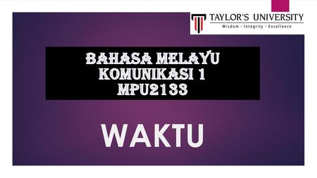 Bahasa Melayu Komunikasi 1 mpU2133