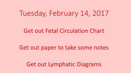 Tuesday, February 14, 2017 Get out Fetal Circulation Chart