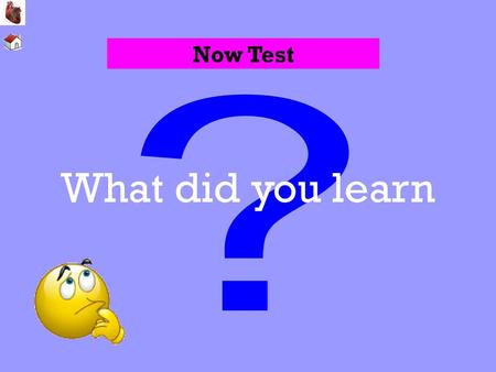 Now Test ? What did you learn.