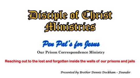 Disciple of Christ Ministries