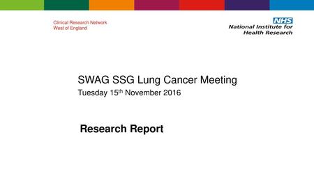 SWAG SSG Lung Cancer Meeting