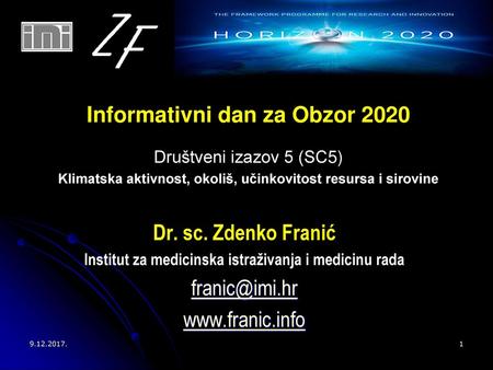 Informativni dan za Obzor 2020