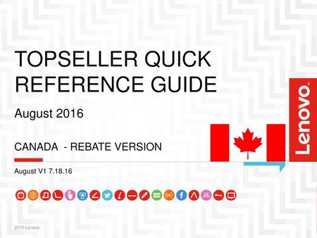 TOPSELLER QUICK REFERENCE GUIDE August 2016