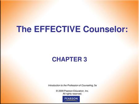 The EFFECTIVE Counselor:
