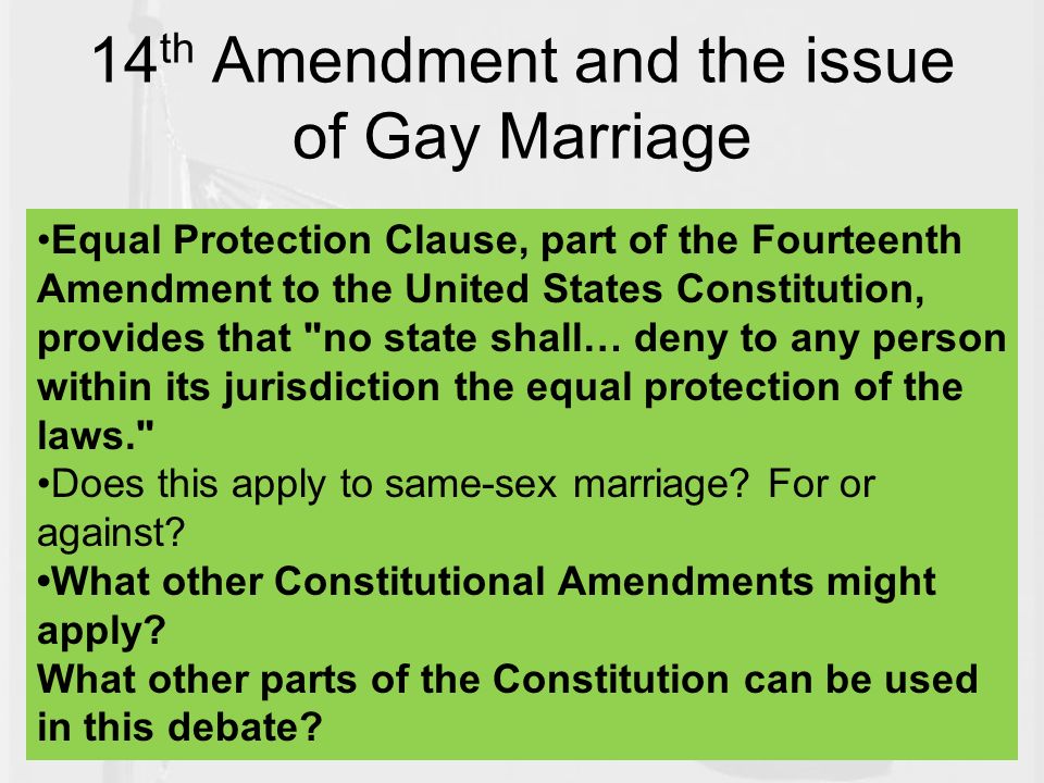 Amendment Against Gay Marriage 55