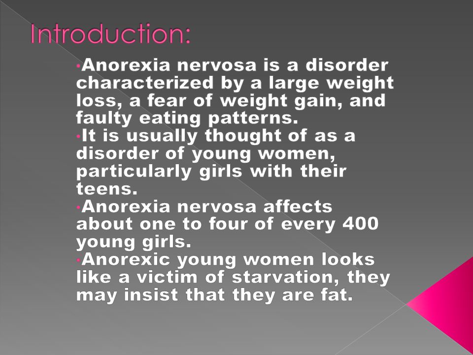 Anorexia Nervosa And Weight Loss