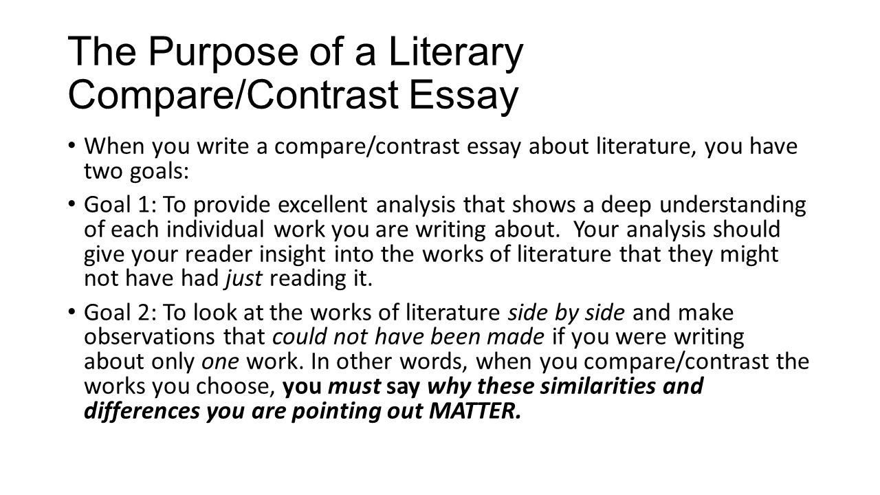 what is contrast in literature