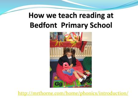 How we teach reading at Bedfont Primary School