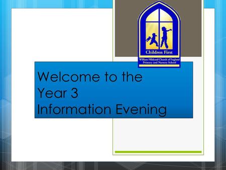 Welcome to the Year 3 Information Evening