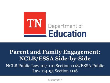 Parent and Family Engagement: NCLB/ESSA Side-by-Side