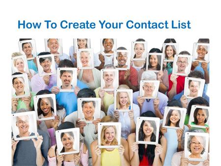 How To Create Your Contact List