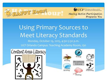 Using Primary Sources to Meet Literacy Standards