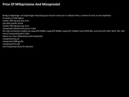 Price Of Mifepristone And Misoprostol