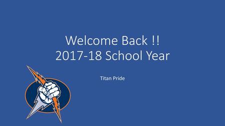 Welcome Back !! School Year
