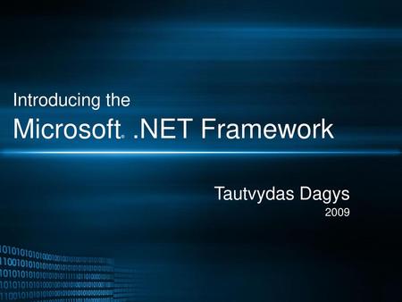 Introducing the Microsoft® .NET Framework