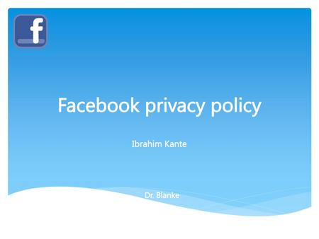 Facebook privacy policy