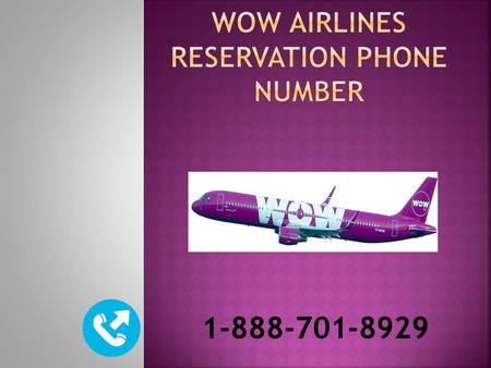 Wow Airlines Reservations | 1-888-701-8929