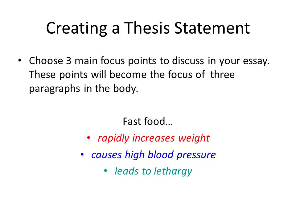 three thesis statements
