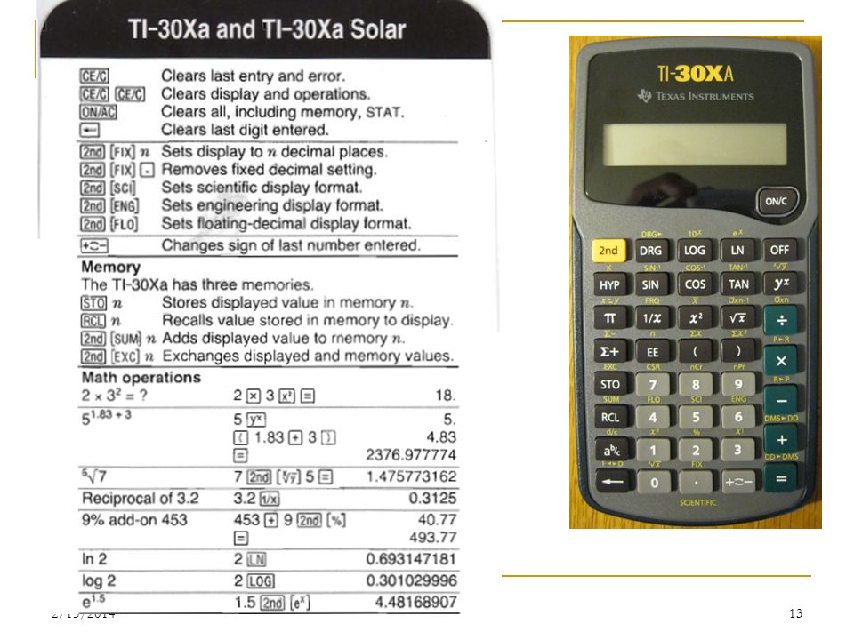 Image result for ti-30xa instructions