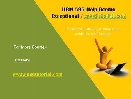 HRM 595 Help Bcome Exceptional / snaptutorial.com