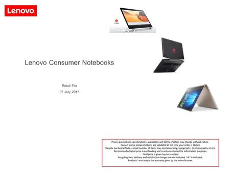 Lenovo Consumer Notebooks
