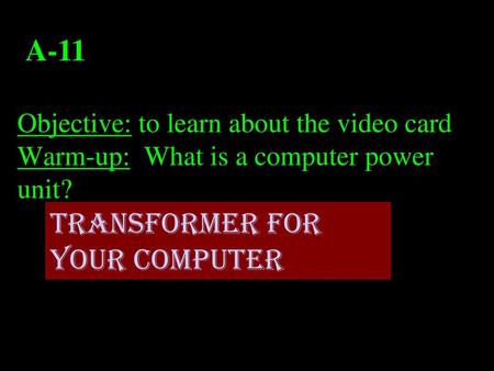 Transformer for your computer