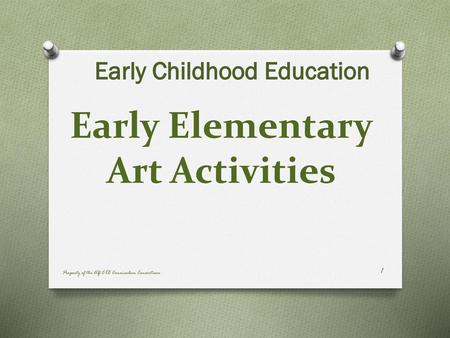 Early Elementary Art Activities