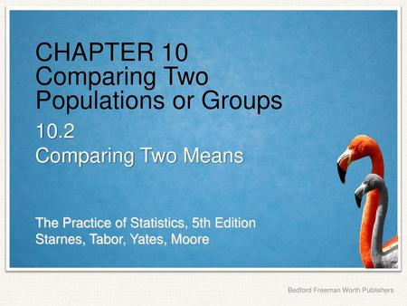 CHAPTER 10 Comparing Two Populations or Groups