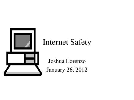 Joshua Lorenzo January 26, 2012