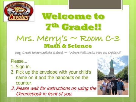 Mrs. Merry’s ~ Room C-3 Math & Science