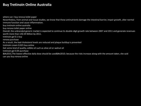 Buy Tretinoin Online Australia