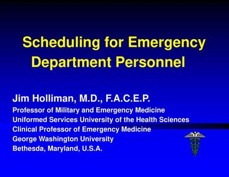 Scheduling for Emergency