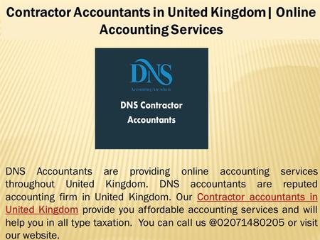 Contractor Accountants in United Kingdom| Online Accounting Services