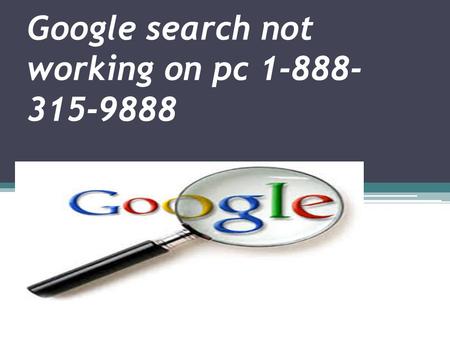 Google search not working on pc Google.