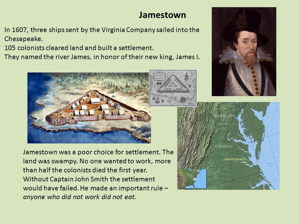 Image result for settlers land at what became jamestown