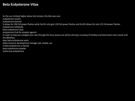 Beta Ecdysterone Vitax