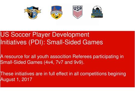 US Soccer Player Development Initiatives (PDI): Small-Sided Games