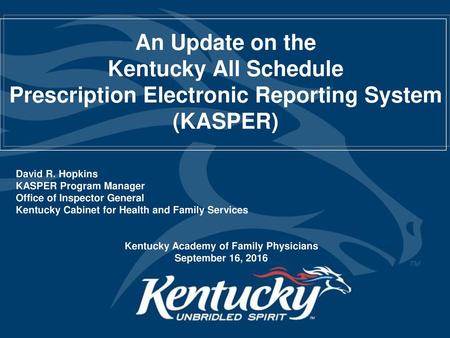 Prescription Electronic Reporting System (KASPER)