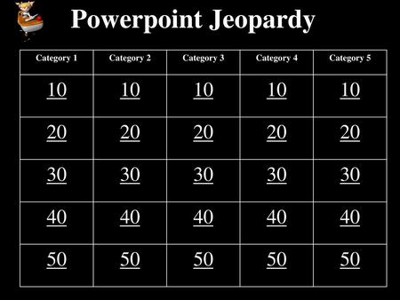 Powerpoint Jeopardy Category 1 Category 2 Category 3